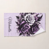 Drei Lila Rose Badhandtuch Set (Handtuch)