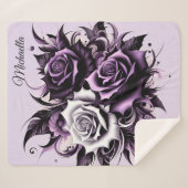 Drei Lila Rose Sherpadecke (Vorderseite (Horizontal))