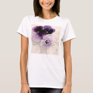 Drei lila Stiefmütterchen T-Shirt