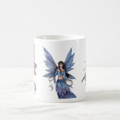 Drei Lila und Blue Fairies von Molly Harrison Kaffeetasse (Mittel)