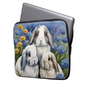 Drei Little Lop Bunnies Electronics Bag Laptopschutzhülle (Vorderseite Links)
