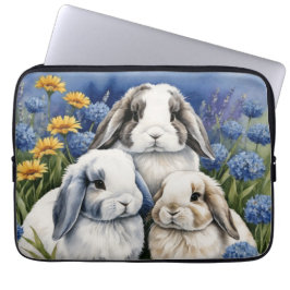 Drei Little Lop Bunnies Electronics Bag Laptopschutzhülle