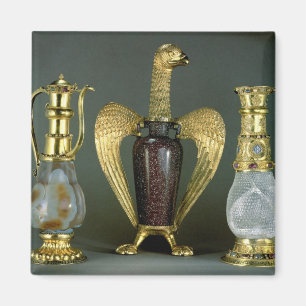 Drei liturgische Schiffe, die antike ves enthalten Magnet