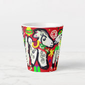 Drei Llamas-Weihnachtsgeschenk-Party Milchtasse (Vorderseite)