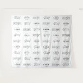 Drei Logos - Step & Repeat Business Event Sponsore Wandteppich (Vorderseite (Horizontal))