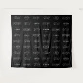 Drei Logos - Step & Repeat Business Event Sponsore Wandteppich (Vorderseite (Horizontal))