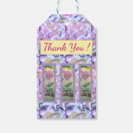 Drei Lollipop-Blume "Danke" Geschenkanhänger