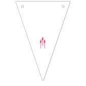 Drei Lollipops in Rot- und Rosatönen Wimpelkette (Erste Fahne)