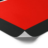 Drei Londoner Busse mit farbigen Streifen im Hinte Poster (Ecke)