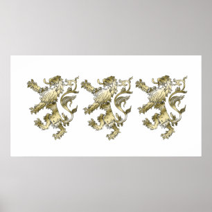 Drei Löwen schattige Geschenke Poster