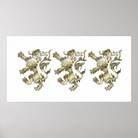 Drei Löwen schattige Geschenke Poster (Vorne)
