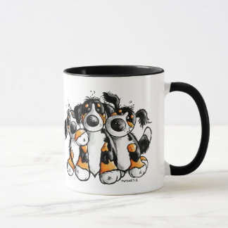 Drei lustige Bernese GebirgshundeTasse Tasse
