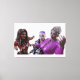 Drei lustige Damen Leinwanddruck