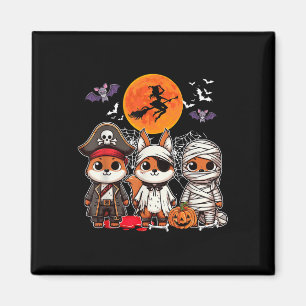 Drei lustige Eichhörnchen Kostüm Pirate Boo Mummy Magnet