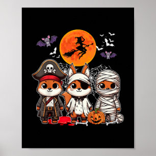 Drei lustige Eichhörnchen Kostüm Pirate Boo Mummy  Poster