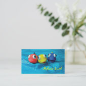Drei lustige Funny Funny Business Card Visitenkarte (Stehend Vorderseite)