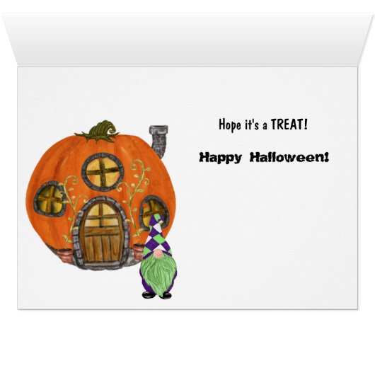 Drei lustige Gnomen Halloween Trick oder Treat (Innenansicht Horizontal (Unten))