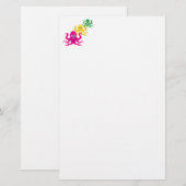 Drei lustige Oktopoden Briefpapier (Vorne/Hinten)