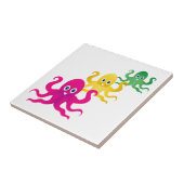 Drei lustige Oktopoden Fliese (Seite)