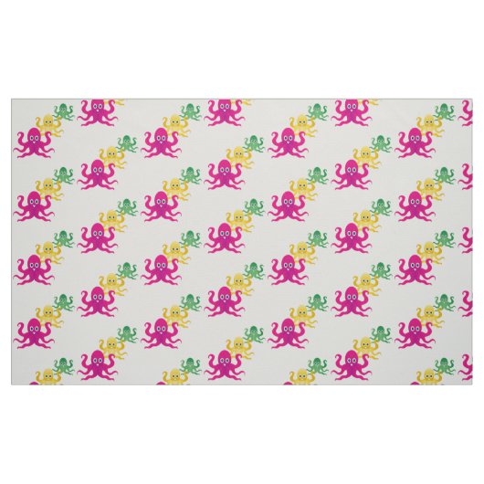 Drei lustige Oktopoden Stoff (Fat Quarter (45,7 x 55,9 cm))