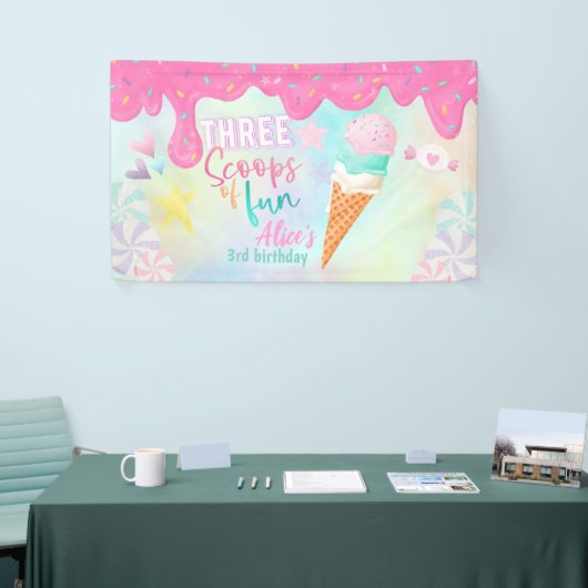 Drei lustige Punkte Banner (Messeveranstaltung)