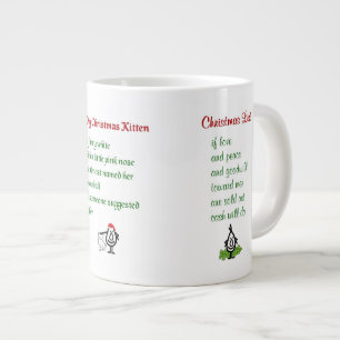 Drei lustige Weihnachtsgedichte Jumbo-Tasse