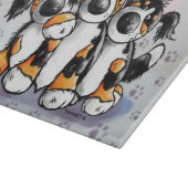Drei lustiges Bernese GebirgshundeSchneidebrett Schneidebrett (Ecke)