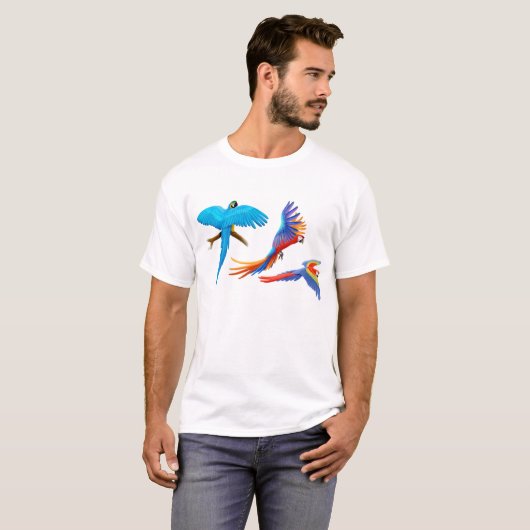 Drei Macaws-T - Shirt (Vorne ganz)