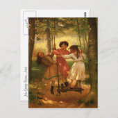 Drei Mädchen auf dem Laufsteg Postkarte (Vorne/Hinten)