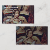 Drei Mädchen, die Musikinstrumente durch Meister Visitenkarte (Vorne/Hinten)