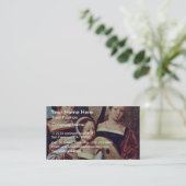 Drei Mädchen, die Musikinstrumente durch Meister Visitenkarte (Stehend Vorderseite)