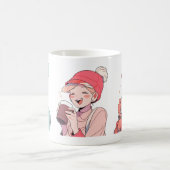 Drei Mädchen genießen das Getränk Kaffeetasse (Mittel)