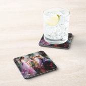 Drei Mädchen spielen im Garten Getränkeuntersetzer (Rechte Seite)