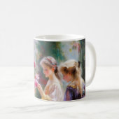 Drei Mädchen spielen im Garten Kaffeetasse (VorderseiteRechts)