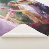 Drei Mädchen spielen im Garten Sherpadecke (3/4)