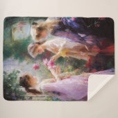 Drei Mädchen spielen im Garten Sherpadecke (Vorderseite (Horizontal))