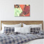 Drei Mädchen von Amrita Sher Gil Leinwanddruck (Insitu (Schlafzimmer))