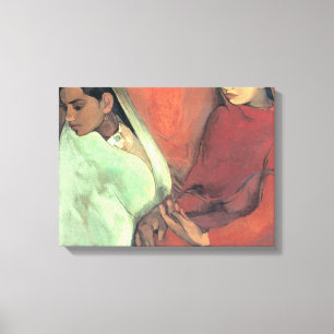 Drei Mädchen von Amrita Sher Gil Leinwanddruck