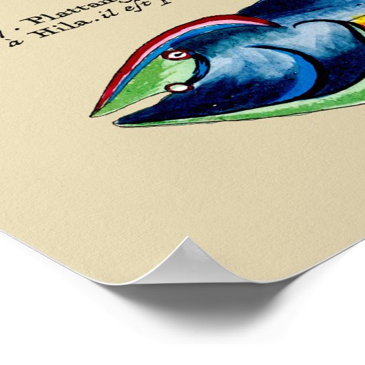 Drei magere Fische auf einem Hintergrundplakat Poster (Ecke)