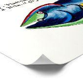 Drei magere Fischplakate für antikes Weiß Poster (Ecke)