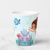 Drei Mal in die Sea BrownMeerjungfrau Mädchen 3. G Pappbecher (Rechts)