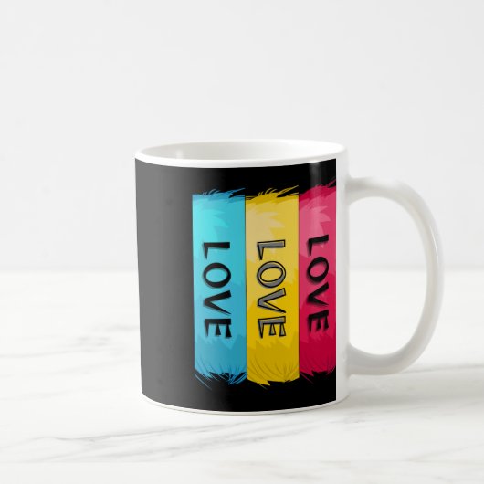 Drei-mal-Liebe-Design Kaffeetasse (Rechts)