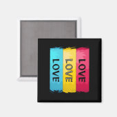 Drei-mal-Liebe-Design Magnet (Vorderseite/Rückseite)