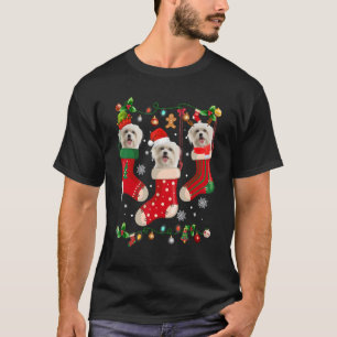 Drei Malteser in Socken Weihnachten Weihnachten We T-Shirt