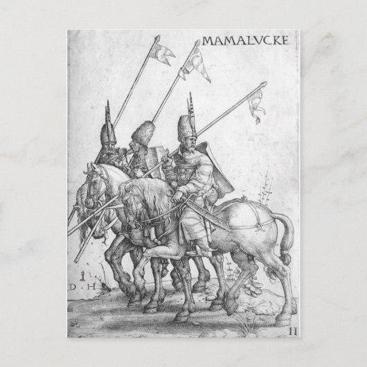 drei Mamelukes mit Lanzen Postkarte (Vorderseite)