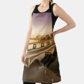 DREI MÄNNER AUF MOTORRÄDERN, DIE BRÜCKE ÜBERQUEREN SCHÜRZE (InSitu)