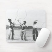 Drei Männer lassoing. Mousepad (Mit Mouse)