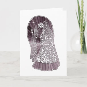 Drei Männers-Weihnachtskunst Feiertagskarte