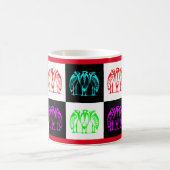 Drei marabou mehrfarbige Design Kaffeetasse (Mittel)