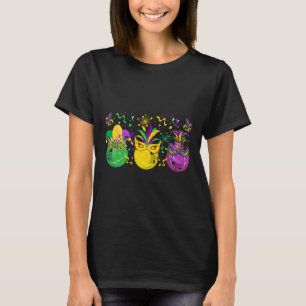 Drei Mardi Gras Bowling von Masken-Jester-Hüten Pa T-Shirt